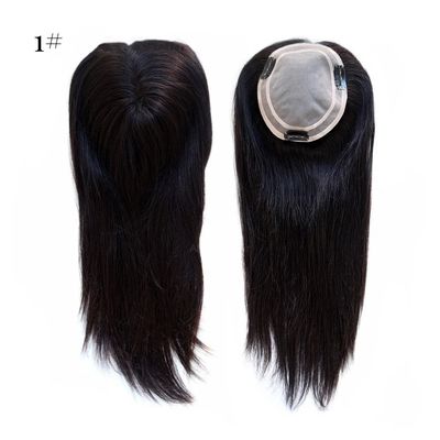 5.5x6inch Hand Tied Double Mono Top Remy European Human Hair Toupee Topper PU Attorno MT-S1