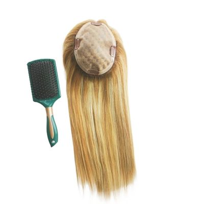 Capelli europei brasiliani 100% capelli umani Toppers per donne Mono base di seta donne Toupee