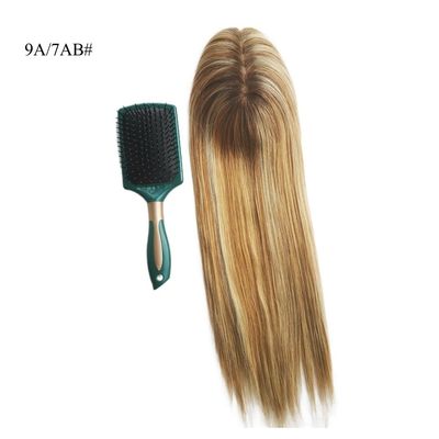 Capelli europei brasiliani 100% capelli umani Toppers per donne Mono base di seta donne Toupee