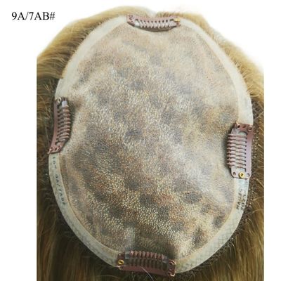 Capelli europei brasiliani 100% capelli umani Toppers per donne Mono base di seta donne Toupee