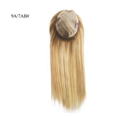 Capelli europei brasiliani 100% capelli umani Toppers per donne Mono base di seta donne Toupee