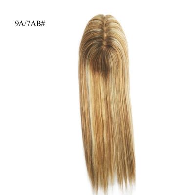 Capelli europei brasiliani 100% capelli umani Toppers per donne Mono base di seta donne Toupee