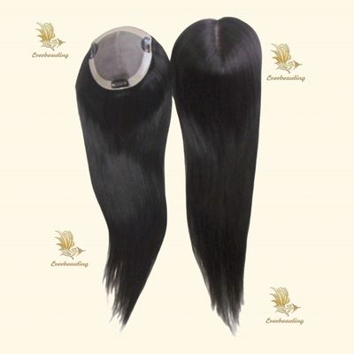 Tecnologia artigianale Piccole dimensioni parti laterali capelli umani colore naturale parrucca di toupee per donne