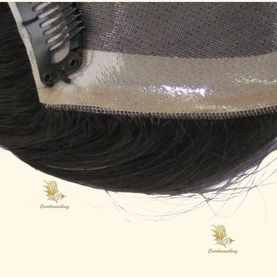 Tecnologia artigianale Piccole dimensioni parti laterali capelli umani colore naturale parrucca di toupee per donne