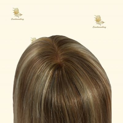 Remy Hair Topper-23007 Monofilament Topper Highlight Legato a mano 3X6.5 base mono