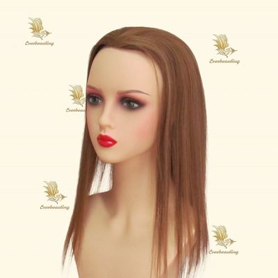 Lacci svizzeri base europea mono seta capelli toppers chiusura vergine Remy capelli umani 5 * 6.5 pollici