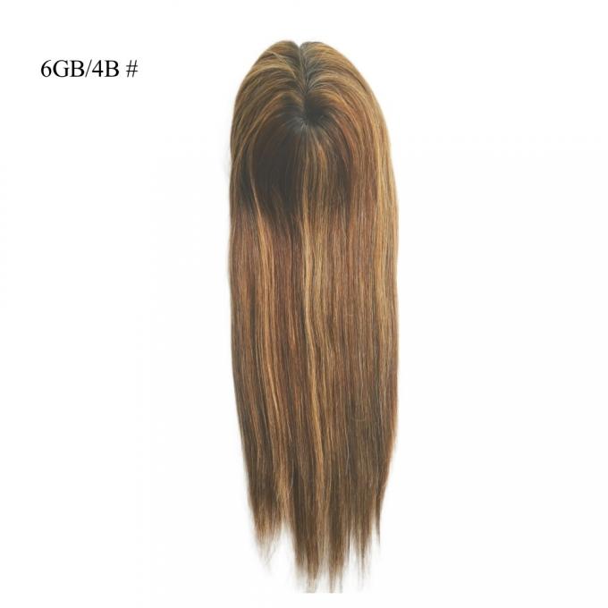 Hot Sale Cuticle Aligned Women Mono Base Topper Clip in Hair Piece Jewish Kosher Topper 5.5X6′′ Mono Base Human Hair Toupee